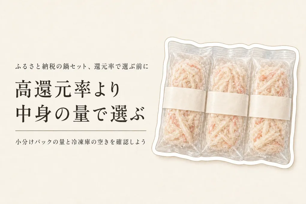 ふるさと納税の鍋セット、高還元率を信じていい？小分けとコスパの見方