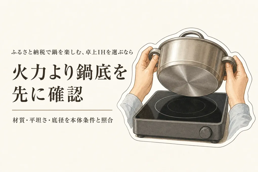 卓上IHクッキングヒーターを鍋用に選ぶなら？火力より鍋底の対応を先に見る順番
